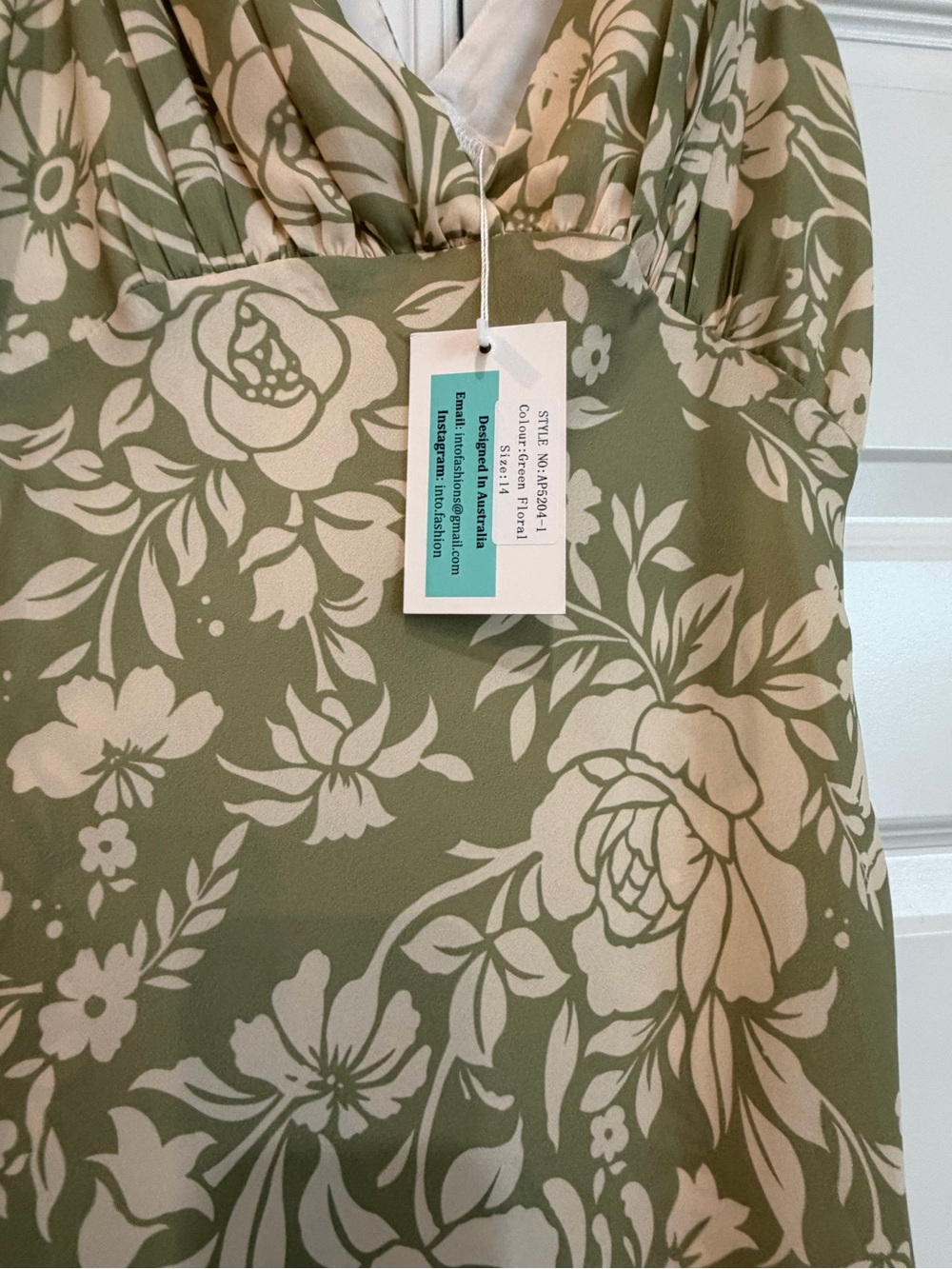 Showpo Sage Floral Maxi Dress - Picture 4 of 4